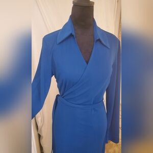 Express Cobalt Blue Long Sleeve Dress